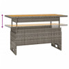 Vrtni stol sivi 100x50x43/63 cm od drva bagrema i poliratana 362188