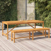 Vrtni blagovaonski stol 200 x 90 x 74 cm masivno bagremovo drvo 362242