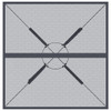 Vrtni stol antracit 80 x 80 x 72,5 cm od čelične mreže 362731