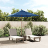 Vrtni suncobran s drvenim stupom azurnoplavi 198 x 198 x 231 cm 363190