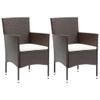 3-dijelni vrtni blagovaonski set smeđi 3072448