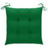 Vrtne stolice sa zelenim jastucima 8 kom od masivne tikovine 3072937
