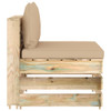 Modularna srednja sofa s jastucima od zeleno impregniranog drva 3074510