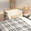 Krevetić za bebu s madracem smeđesivi od lanene tkanine 10291