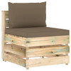 Modularna srednja sofa s jastucima od zeleno impregniranog drva 3074515