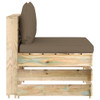 Modularna srednja sofa s jastucima od zeleno impregniranog drva 3074515