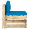 Modularna srednja sofa s jastucima od zeleno impregniranog drva 3074511
