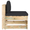 Modularna srednja sofa s jastucima od zeleno impregniranog drva 3074514