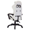 Igraća stolica s RGB LED svjetlima bijelo-crna od umjetne kože 288005