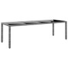 Vrtni stol 250x100x75 cm od kaljenog stakla i poliratana sivi 310593