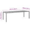 Vrtni stol sivi 250x100x75 cm poliratan i masivno drvo bagrema 310597
