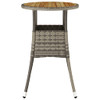 Vrtni stol Ø 60 x 75 cm od bagremovog drva i poliratana sivi 310603