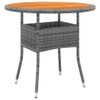Vrtni stol Ø 80 x 75 cm od bagremovog drva i poliratana sivi 310609