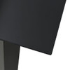 Vrtni blagovaonski stol crni 80 x 80 x 74 cm od čelika i stakla 312161