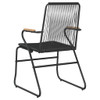 Vrtne stolice 2 kom crne 58 x 59 x 85,5 cm od PVC ratana 312173