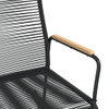 Vrtna stolica za ljuljanje crna 59 x 79,5 x 104 cm PVC ratan 312175