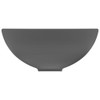 Luksuzni okrugli umivaonik mat tamnosivi 32,5 x 14 cm keramički 146972