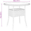 Vrtni stol Ø 80 x 75 cm od kaljenog stakla i poliratana sivi 310606