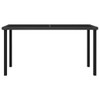 Vrtni blagovaonski stol crni 140 x 70 x 73 cm od poliratana 315115