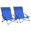 Sklopive stolice za plažu od tkanine 2 kom plave 312488