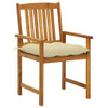 Vrtne stolice s jastucima 4 kom od masivnog drva bagrema 3061202