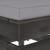 Modularna srednja sofa s jastucima od sivo impregniranog drva 3068121