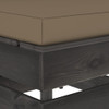 Modularna srednja sofa s jastucima od sivo impregniranog drva 3068128