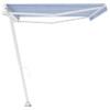 Samostojeća tenda na ručno uvlačenje 500 x 300 cm plavo-bijela 3069576