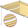 Automatska tenda s roletom i senzorom LED 4 x 3 m žuto-bijela 3069433