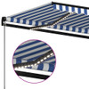 Tenda na ručno uvlačenje s LED svjetlom 450x300 cm plavo-bijela 3069121