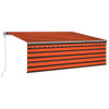 Automatska tenda s roletom i senzorom LED 4x3m narančasto-smeđa 3069435