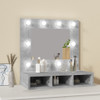 Kupaonski ormarić s ogledalom LED boja betona 60 x 31,5 x 62 cm 808886