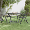 Vrtni stol od ekspandirane metalne mreže 80x80x72 cm antracit 317345