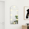 Ogledalo s LED svjetlima 90 x 45 cm stakleno u obliku luka 3102978