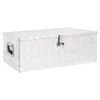 Kutija za pohranu srebrna 90 x 47 x 33,5 cm aluminijska 152254