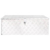 Kutija za pohranu srebrna 90 x 47 x 33,5 cm aluminijska 152254