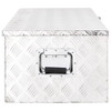 Kutija za pohranu srebrna 90 x 47 x 33,5 cm aluminijska 152254