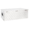 Kutija za pohranu srebrna 90 x 47 x 33,5 cm aluminijska 152254