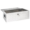 Kutija za pohranu srebrna 90 x 47 x 33,5 cm aluminijska 152254