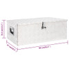 Kutija za pohranu srebrna 90 x 47 x 33,5 cm aluminijska 152254