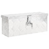 Kutija za pohranu srebrna 50 x 15 x 20,5 cm aluminijska 152246