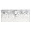 Kutija za pohranu srebrna 50 x 15 x 20,5 cm aluminijska 152246