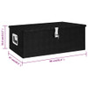 Kutija za pohranu crna 90 x 47 x 33,5 cm aluminijska 152255