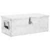 Kutija za pohranu srebrna 70 x 31 x 27 cm aluminijska 152250