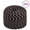 Brodski konop crni 6 mm 25 m od polipropilena 152337