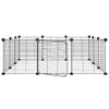 Kavez za ljubimce s 12 panela i vratima crni 35 x 35 cm čelični 171626