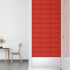 Zidne ploče od umjetne kože 12 kom crvene 30 x 15 cm 0,54 m² 343773