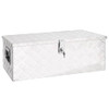Kutija za pohranu srebrna 80 x 39 x 30 cm aluminijska 152252