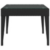 Bočni stolić crni 50 x 50 x 38 cm poliratan i kaljeno staklo 319402