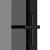 Unutarnja vrata 93 x 201,5 cm crna od ESG stakla i aluminija 350566